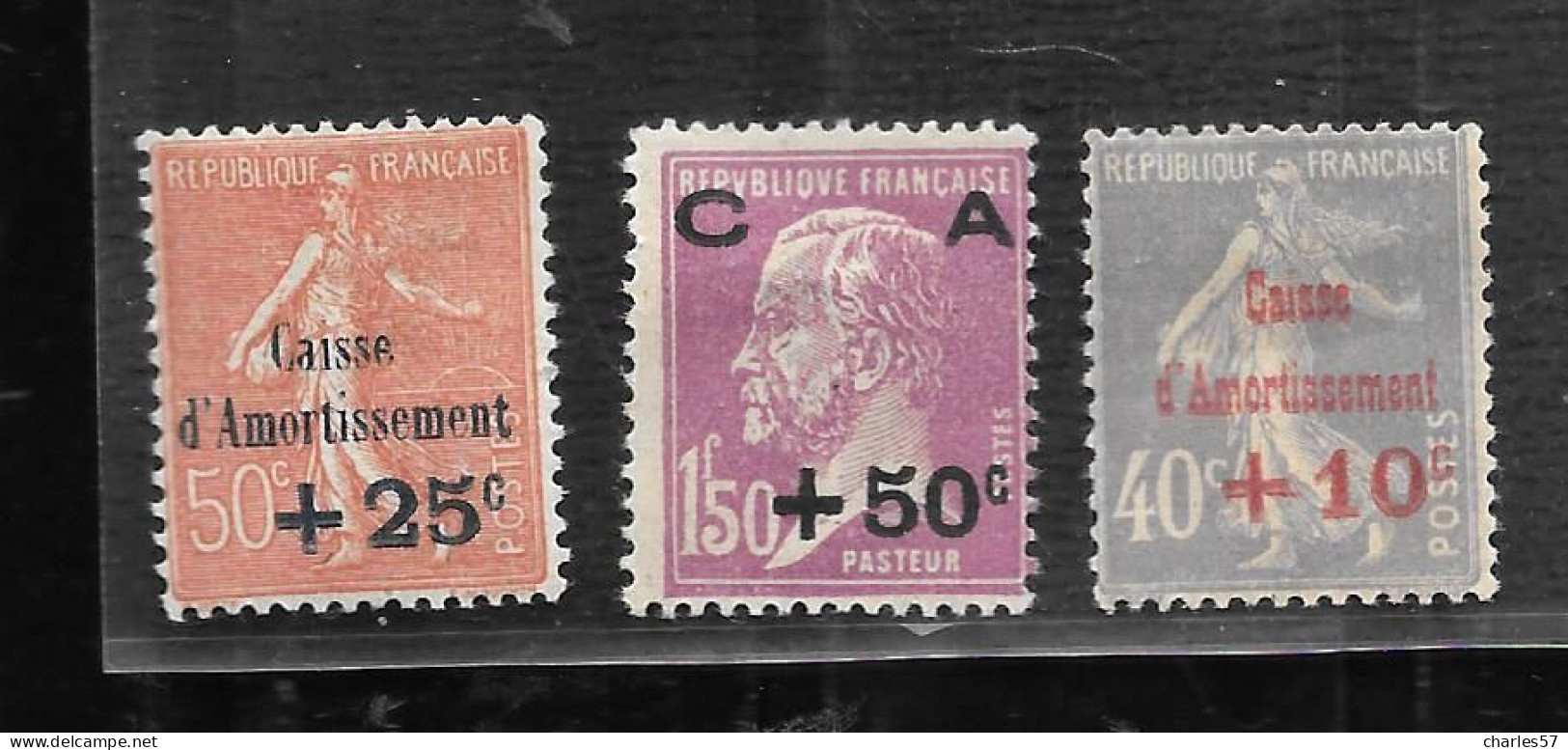 / France: C A N°249/251** Sauf Le 250 * - 1927-31 Cassa Di Ammortamento