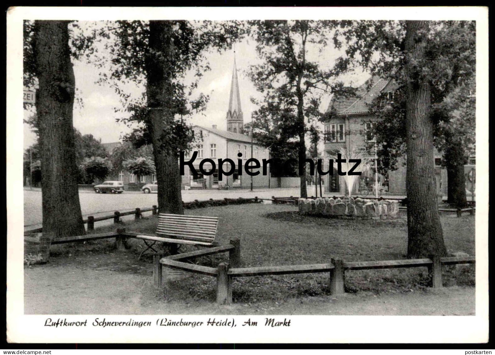 ALTE POSTKARTE SCHNEVERDINGEN AM MARKT Bank Brunnen Springbrunnen Ansichtskarte AK Cpa Postcard - Schneverdingen