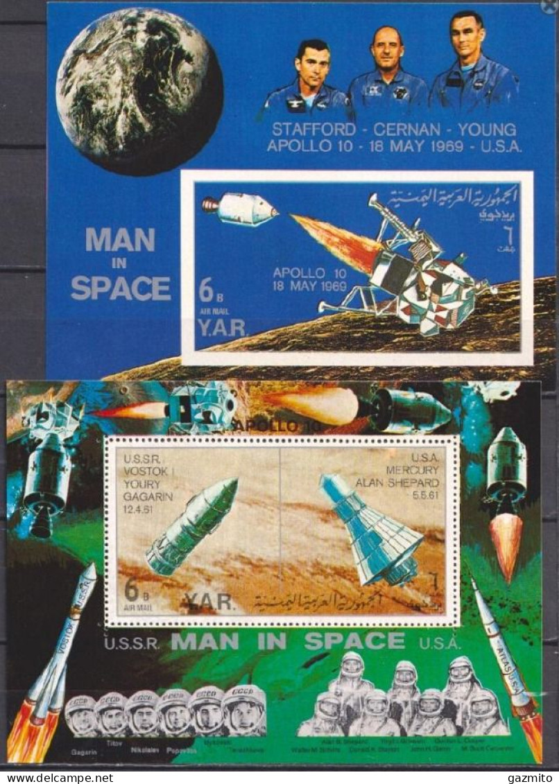 Yemen Kingdom 1969, Space, Man In Space, 2BF - Jemen