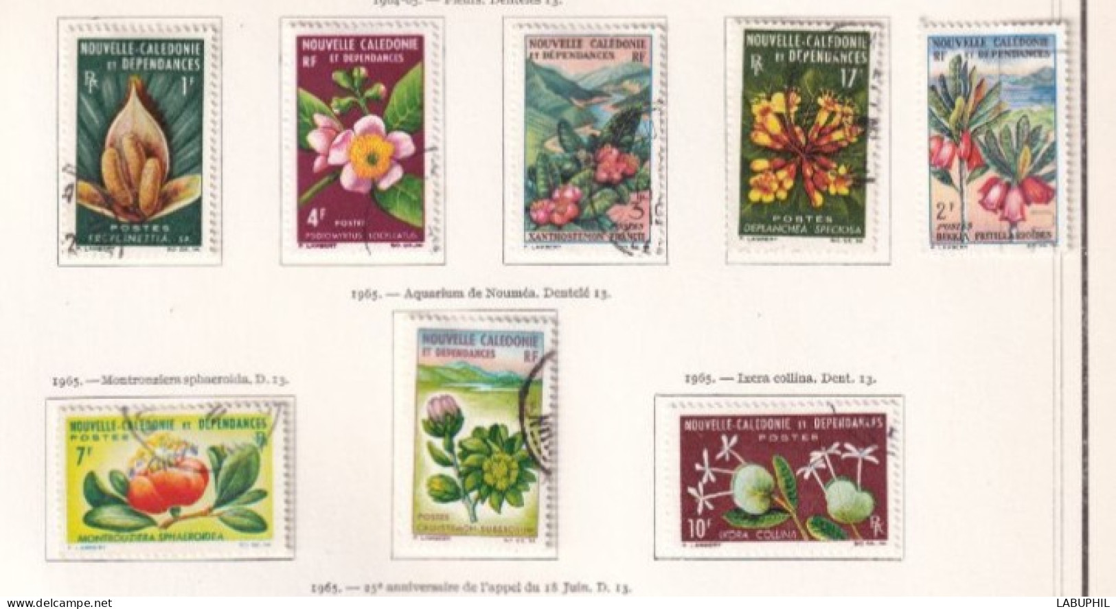 NOUVELLE CALEDONIE Dispersion D'une Collection Oblitéré Used  1964 Fleurs - Used Stamps