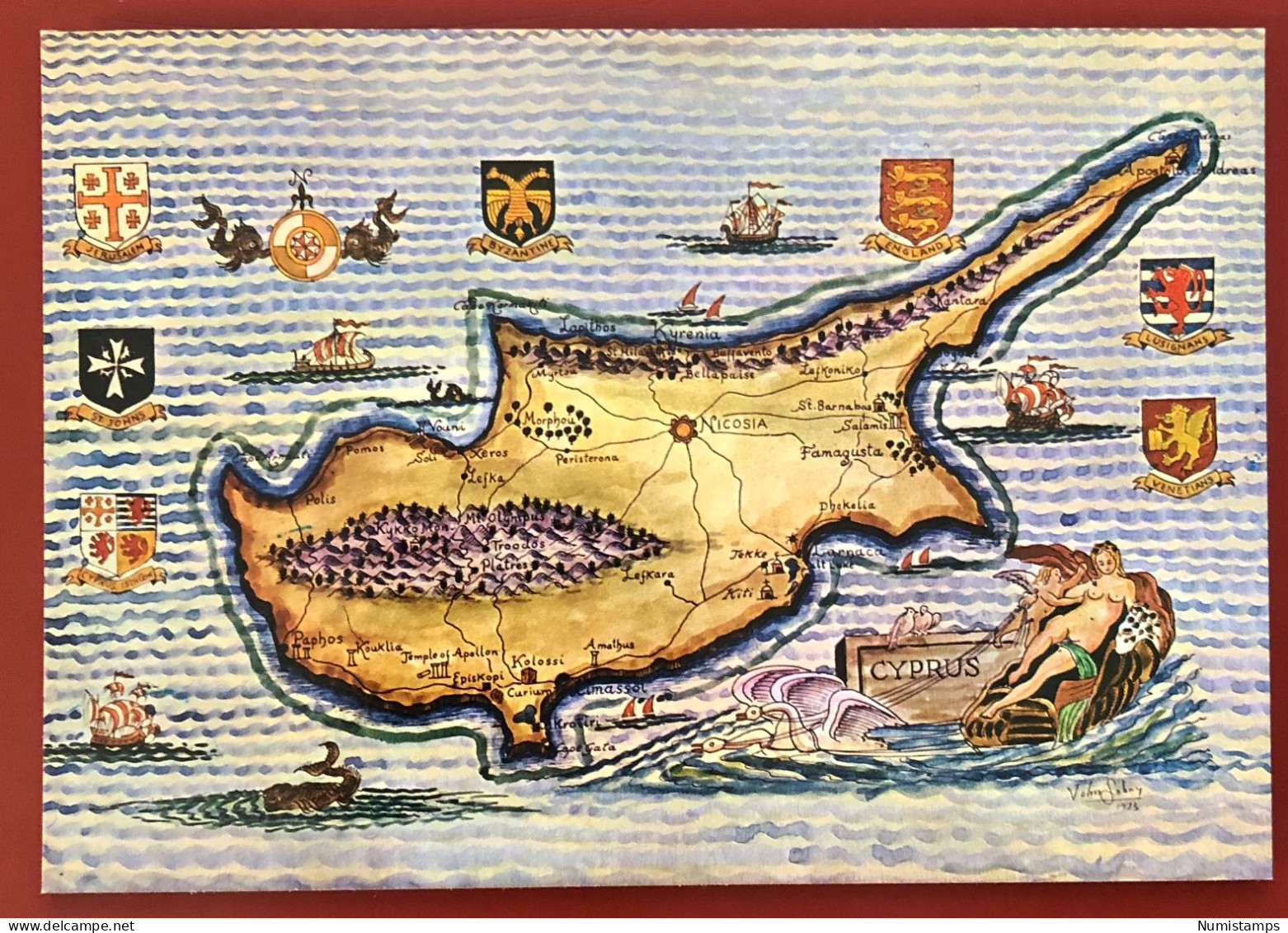 Cipro - Mappa Di Cipro (c94) - Cyprus