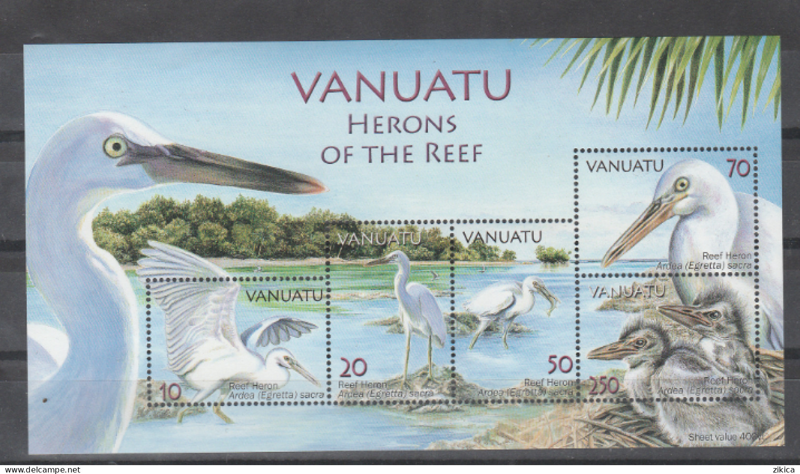 Vanuatu - 2007 Birds - Herons. MNH** - Vanuatu (1980-...)