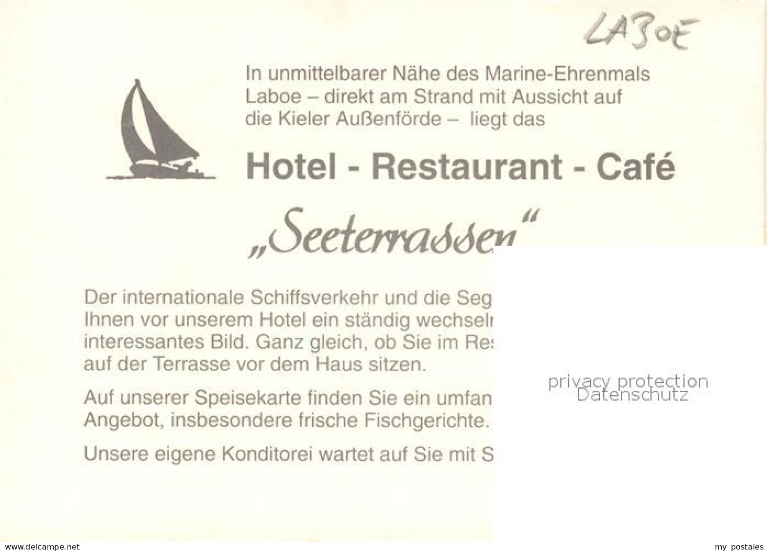 73108098 Laboe Hotel Restaurant Cafe Seeterrassen Laboe - Laboe