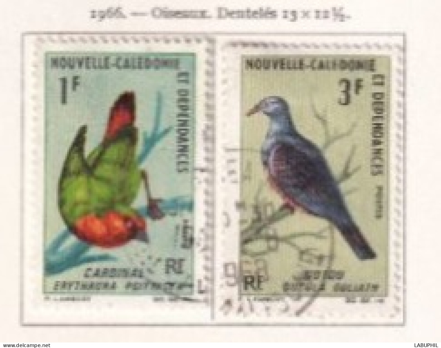 NOUVELLE CALEDONIE Dispersion D'une Collection Oblitéré Used  1966 Oiseaux Birds - Gebruikt