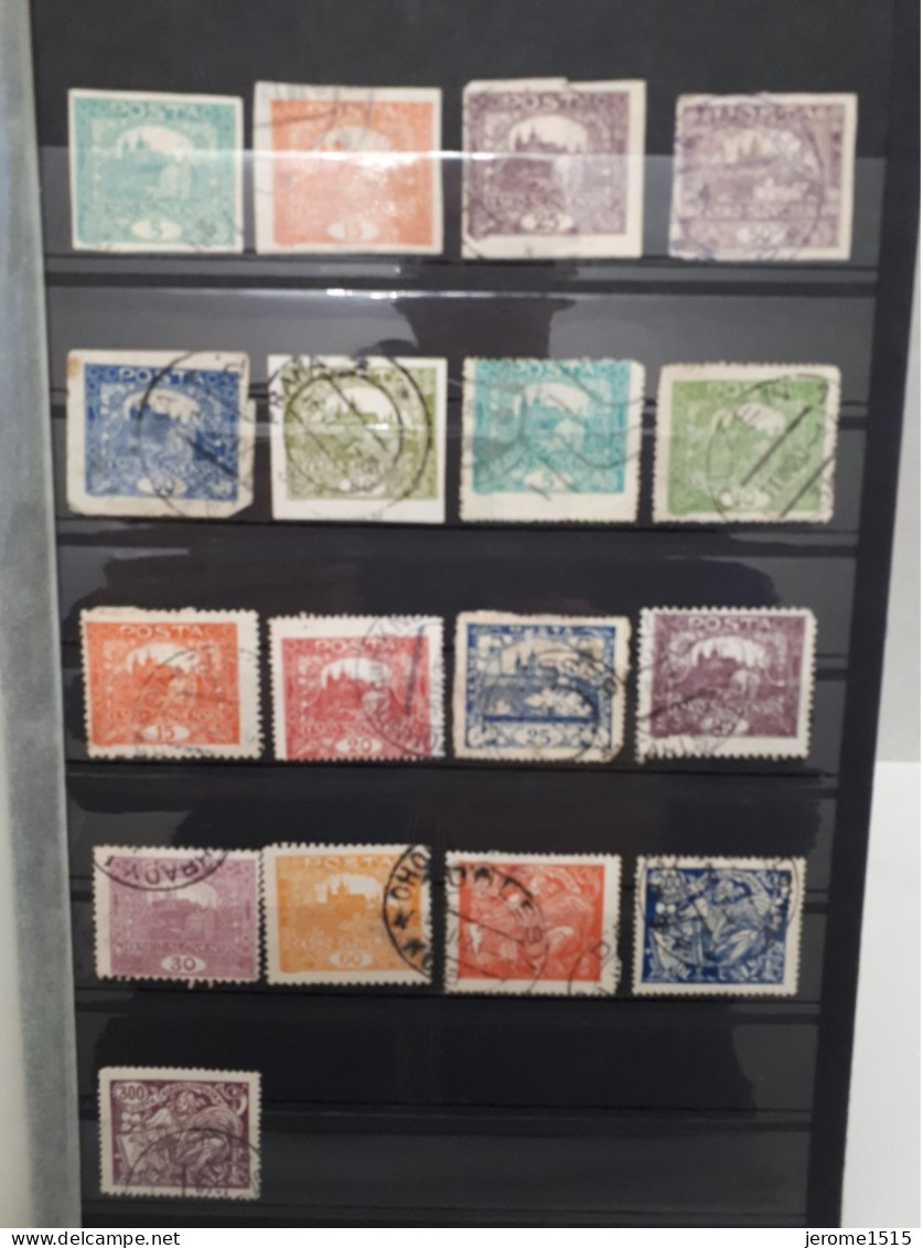 Timbres Tchécoslovaquie :  1919 - 1920 Yt N° 4, 7, 11, 15, 16, 19, 31, 32, 33... & - Used Stamps
