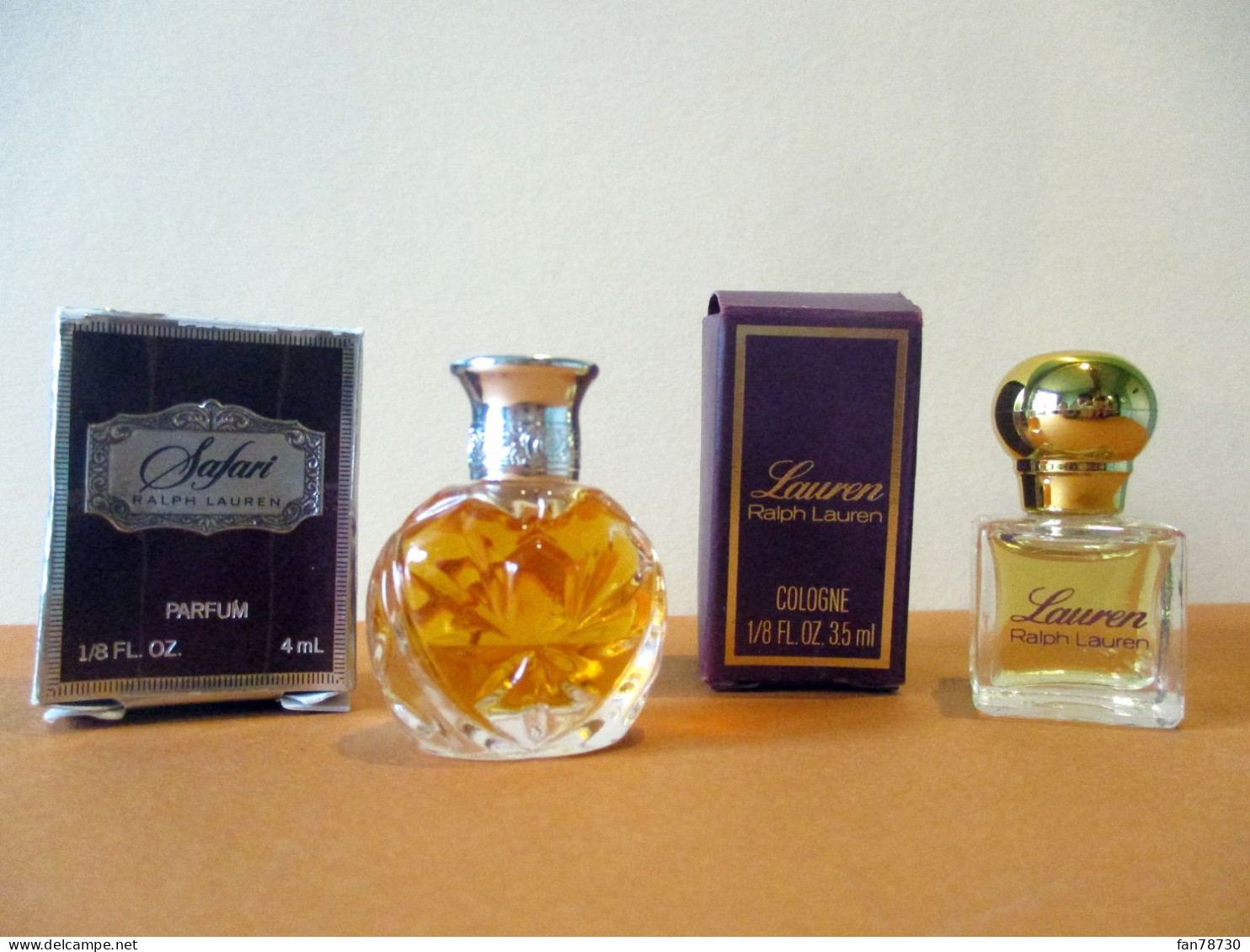 Safari Et Cologne De Ralph Lauren - Miniatures Pleines - Frais Du Site Déduits - Miniatures Hommes (avec Boite)