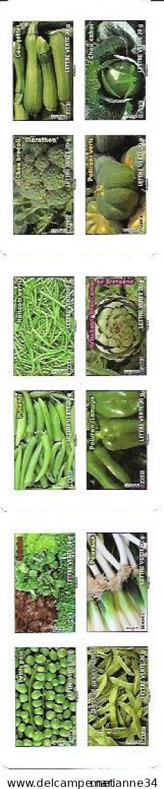 France- 2012- Carnet - Flore - Légumes- BC 739** - Cuadernillos