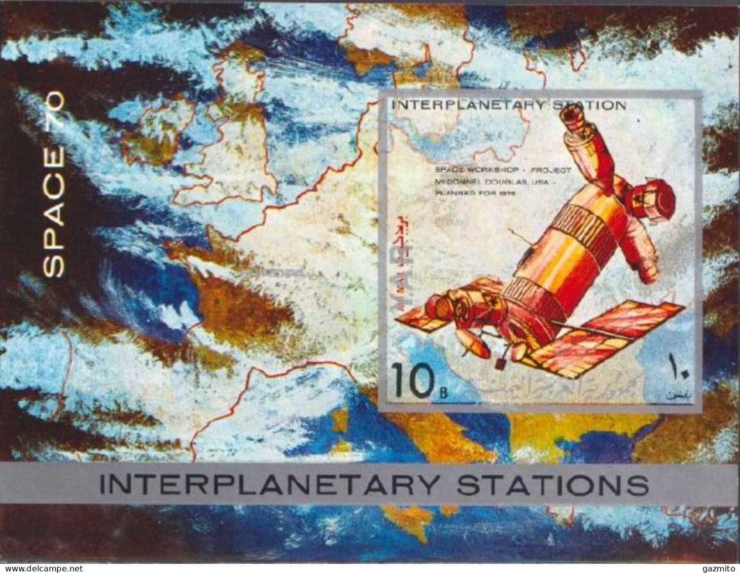 Yemen Kingdom 1970, Space, Weather Interplanetary Satellite, BF - Klima & Meteorologie