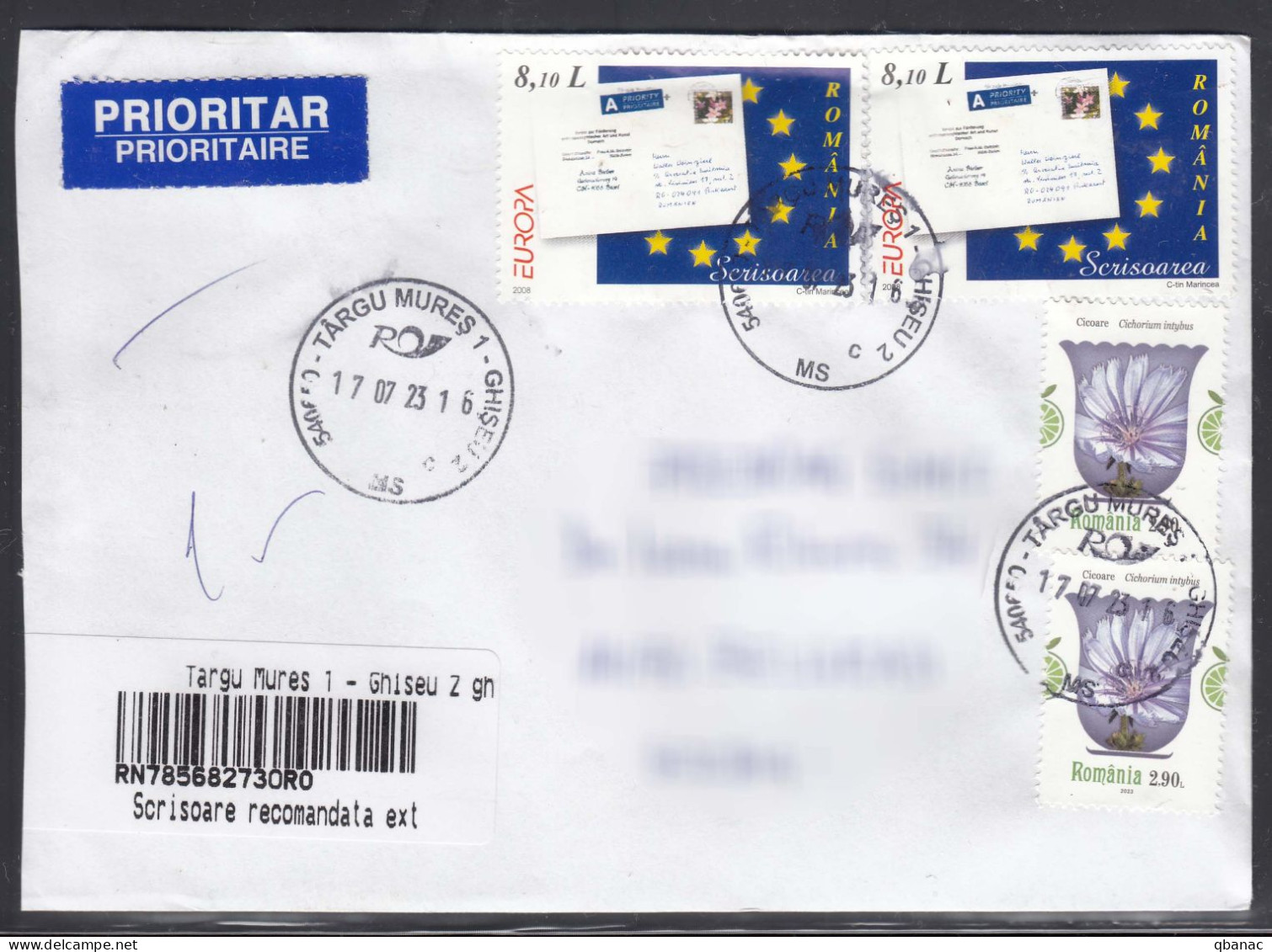Romania Nice Franked Cover To Serbia - Lettres & Documents
