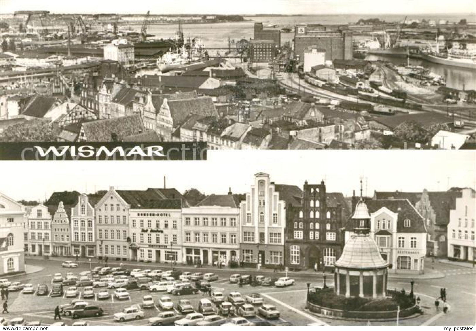 73107958 Wismar Mecklenburg Werft Hafen Und Ueberseehafen Mit Markt Wismar Meckl - Wismar