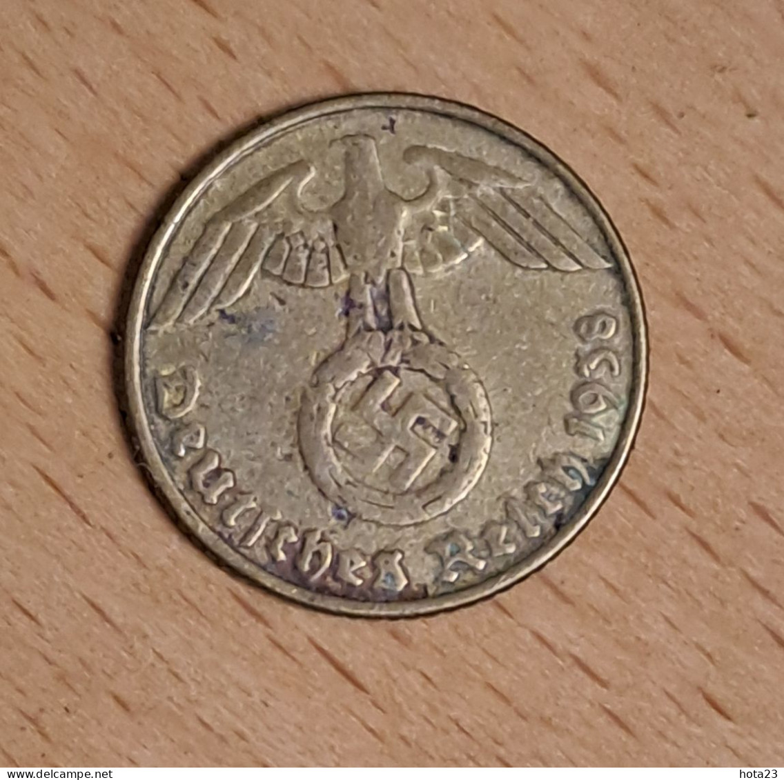 GERMANY, DEUTSCHLAND - 5 Pfennig (D) 1938 YEAR ALUMINIUM - 5 Reichspfennig
