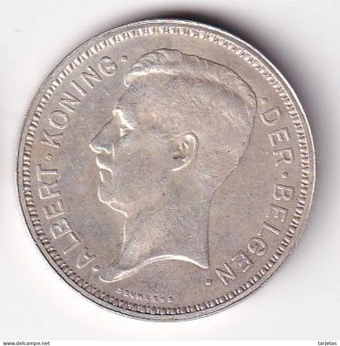 MONEDA DE PLATA DE BELGICA DE 20 FRANCS DEL AÑO 1934  (COIN) SILVER-ARGENT - 20 Frank & 4 Belgas