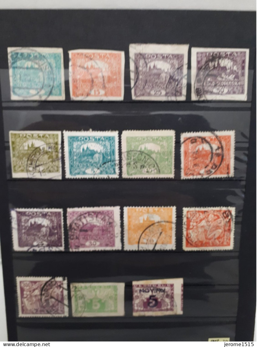 Timbres Tchécoslovaquie :  1919 - 1920 Yt N° 4, 7, 11, 15, 16, 19, 31, 32... & - Usados