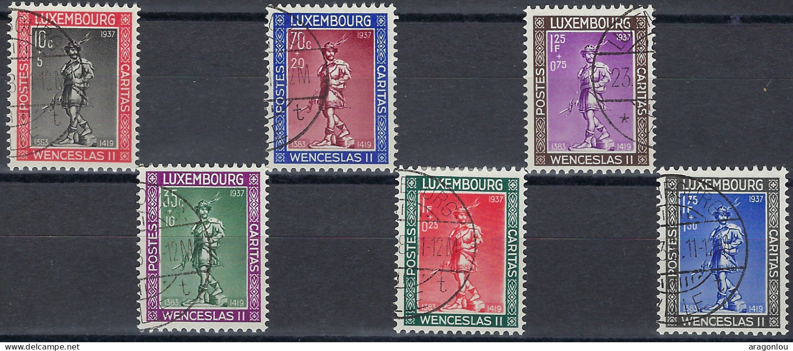 Luxembourg - Luxemburrg - Timbres  1937   Wenzels II      Série   ° - Usati