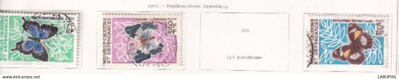 NOUVELLE CALEDONIE Dispersion D'une Collection Oblitéré Used  1967 Faune Paillons - Usati