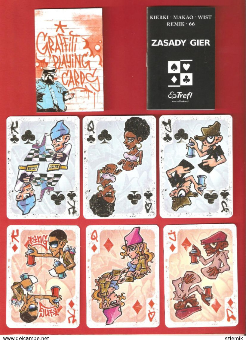 Playing Cards 52 + 3 Jokers. GRAFFITI  , TREFL – 2016, Graphic Design -  Piotr Bednarczyk - 54 Cards