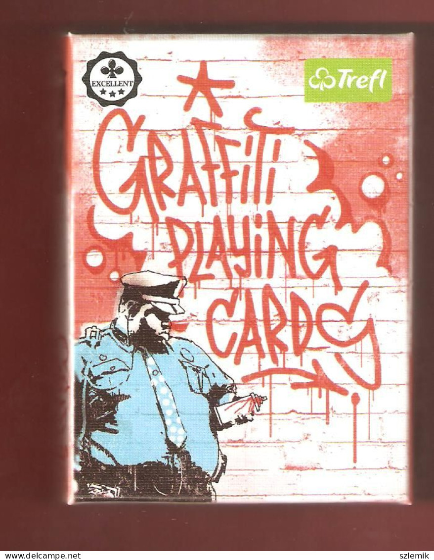 Playing Cards 52 + 3 Jokers. GRAFFITI  , TREFL – 2016, Graphic Design -  Piotr Bednarczyk - 54 Cartas