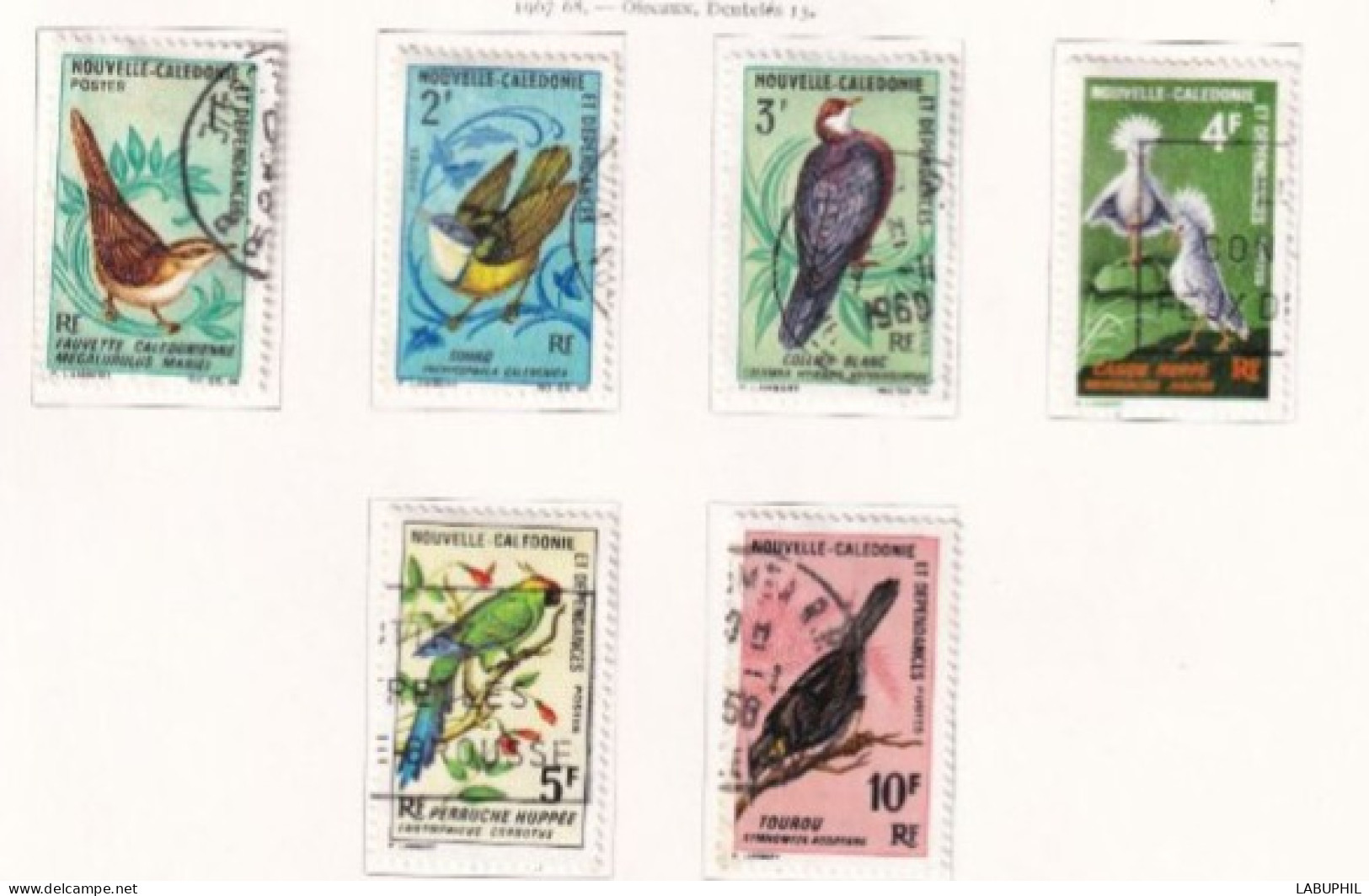 NOUVELLE CALEDONIE Dispersion D'une Collection Oblitéré Used  1967 Oiseaux Birds - Usati