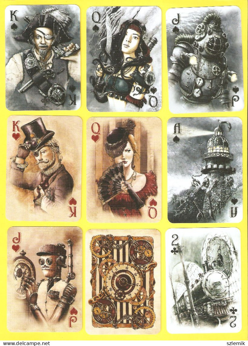 Playing Cards 52 + 3 Jokers. STEAMPUNK, TREFL – 2016, Graphic Design – Elwira Pawlikowska - 54 Kaarten