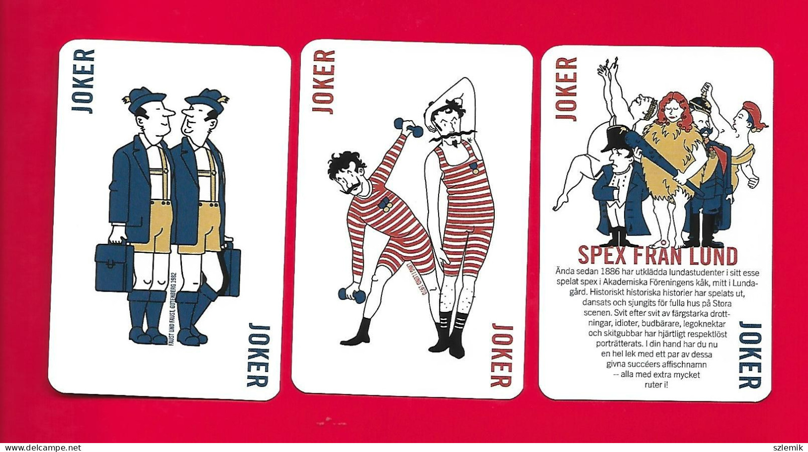 Playing Cards 52 + 3 Jokers. SPEXKORTLEK  FRAN  LUND.  TREFL For Sweden – 2023. - 54 Cards