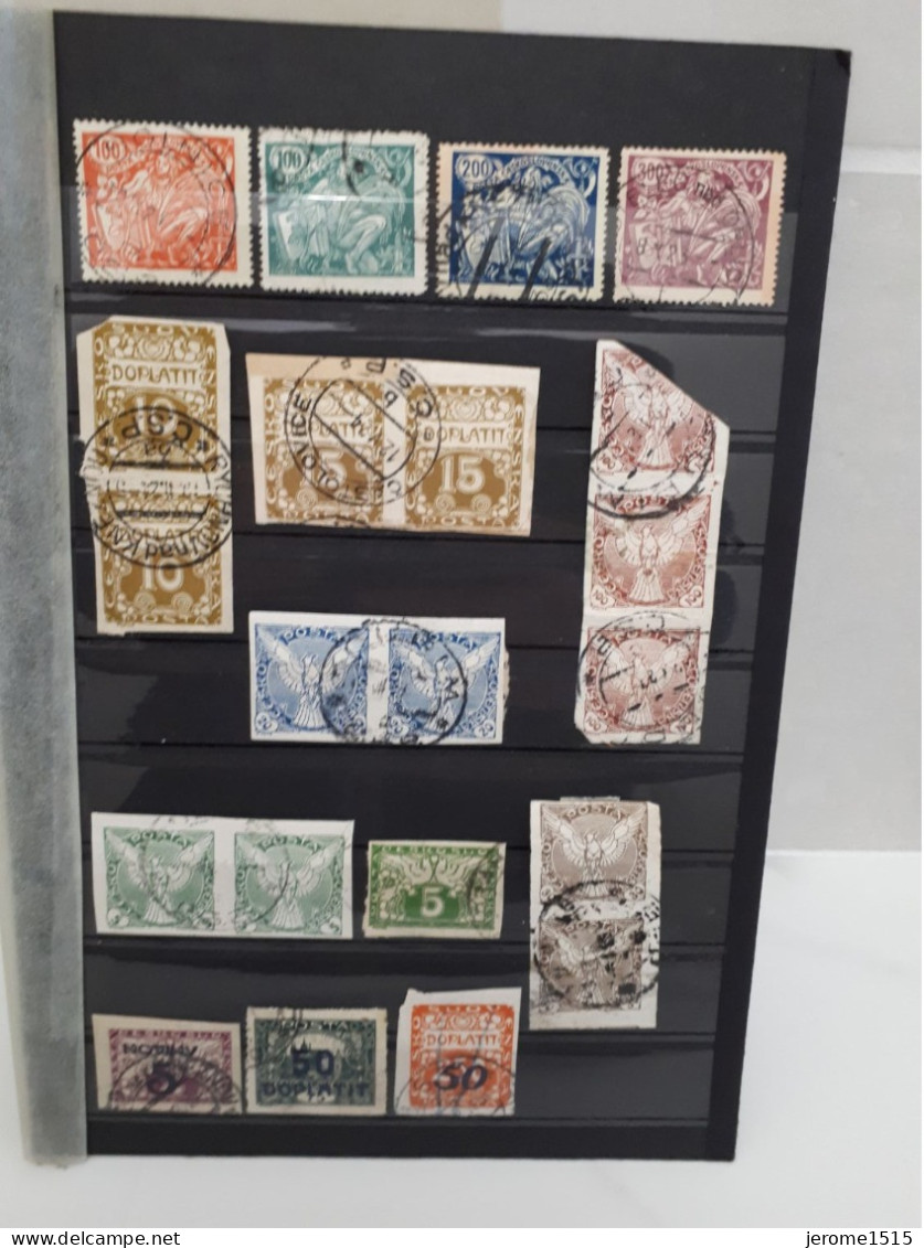 Timbres Tchécoslovaquie :  1919 - 1920 Yt N° 156, 157, 158, 159 Et Journaux & - Used Stamps