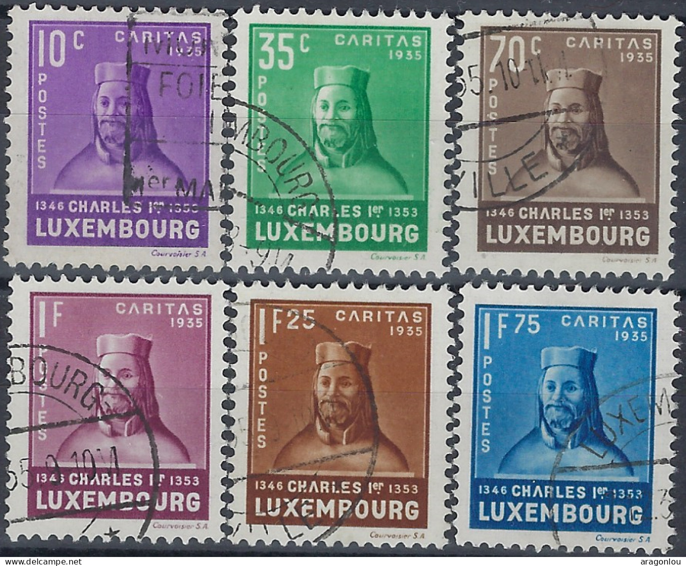 Luxembourg - Luxemburrg - Timbres  1935    Charles Le 1ier     Série   ° - Oblitérés