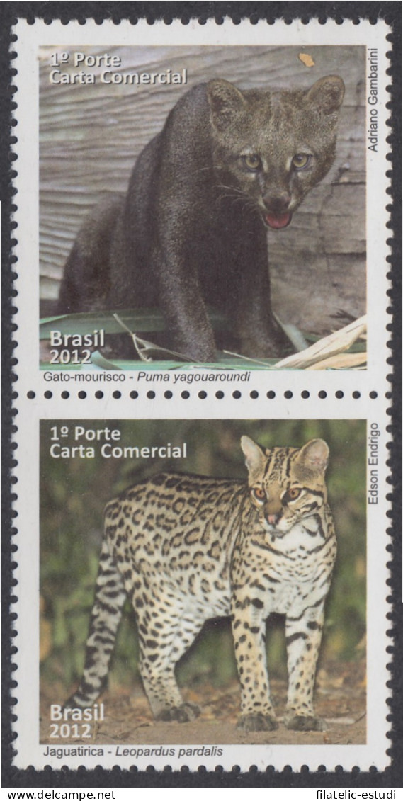 Brasil Brazil 3225/26 2012 Fauna Animales Leopardo  PumaMNH - Sonstige & Ohne Zuordnung