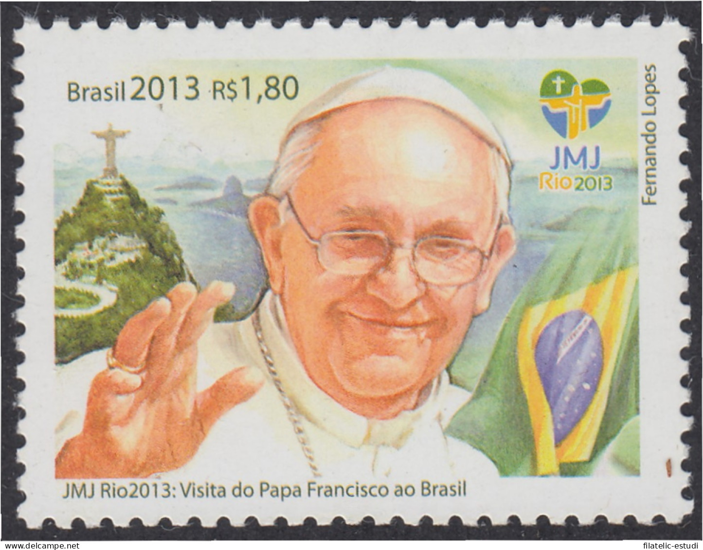 Brasil Brazil 3291 2013 Visita Del Papa Francisco A Brasil MNH - Sonstige & Ohne Zuordnung