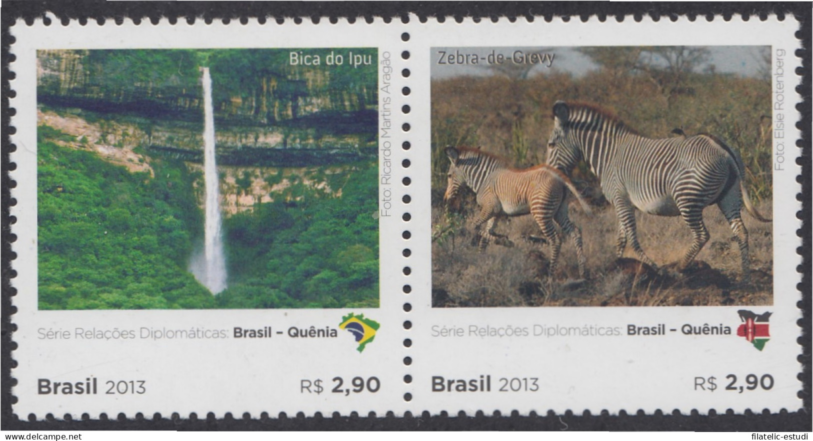 Brasil Brazil 3307/08 2013 Relaciones Diplomáticas Kenia - Brasil MNH - Autres & Non Classés