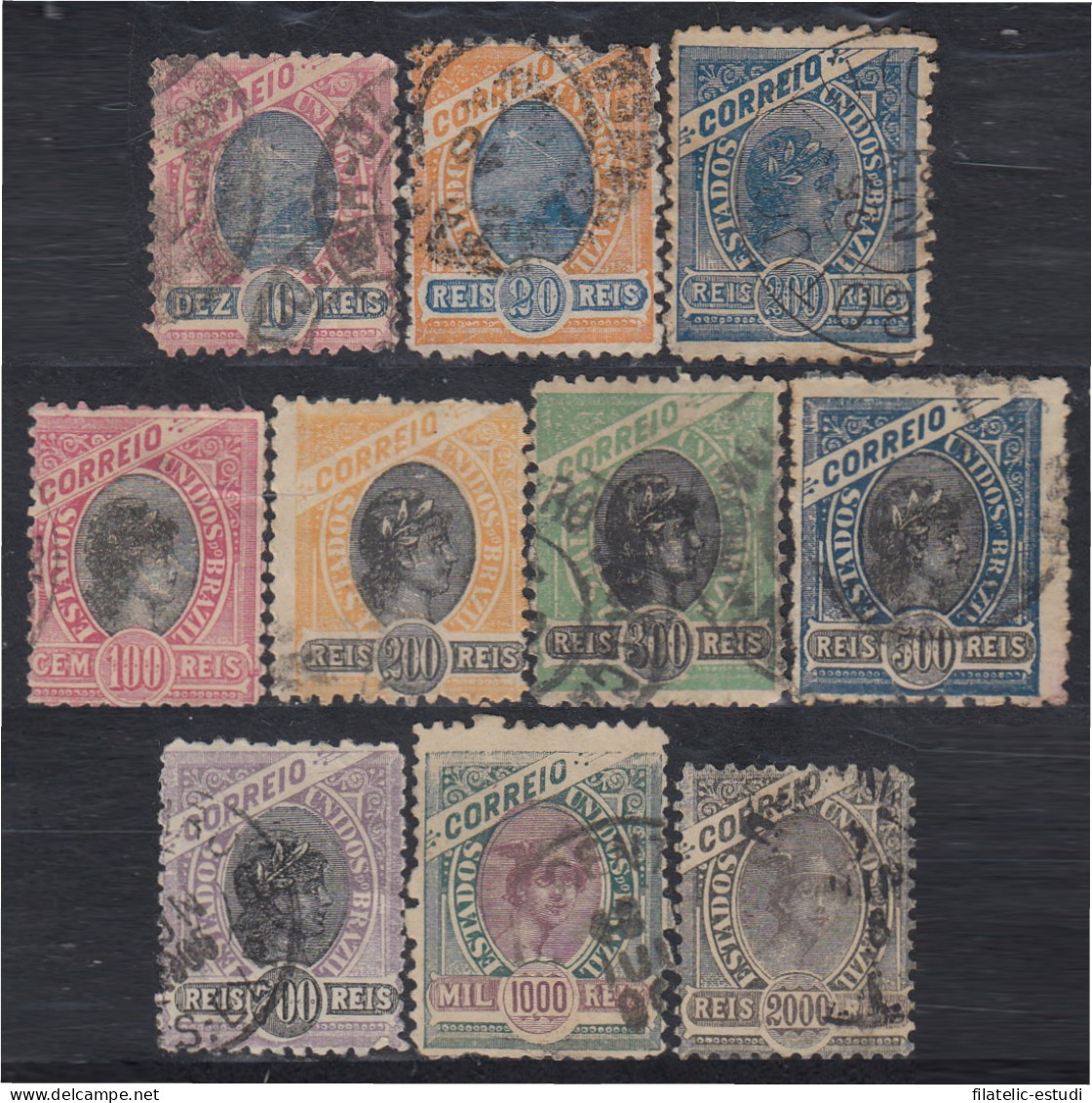 Brasil Brazil 79/88 1894/04 Pan De Azúcar Libertad Liberty Usados - Andere & Zonder Classificatie