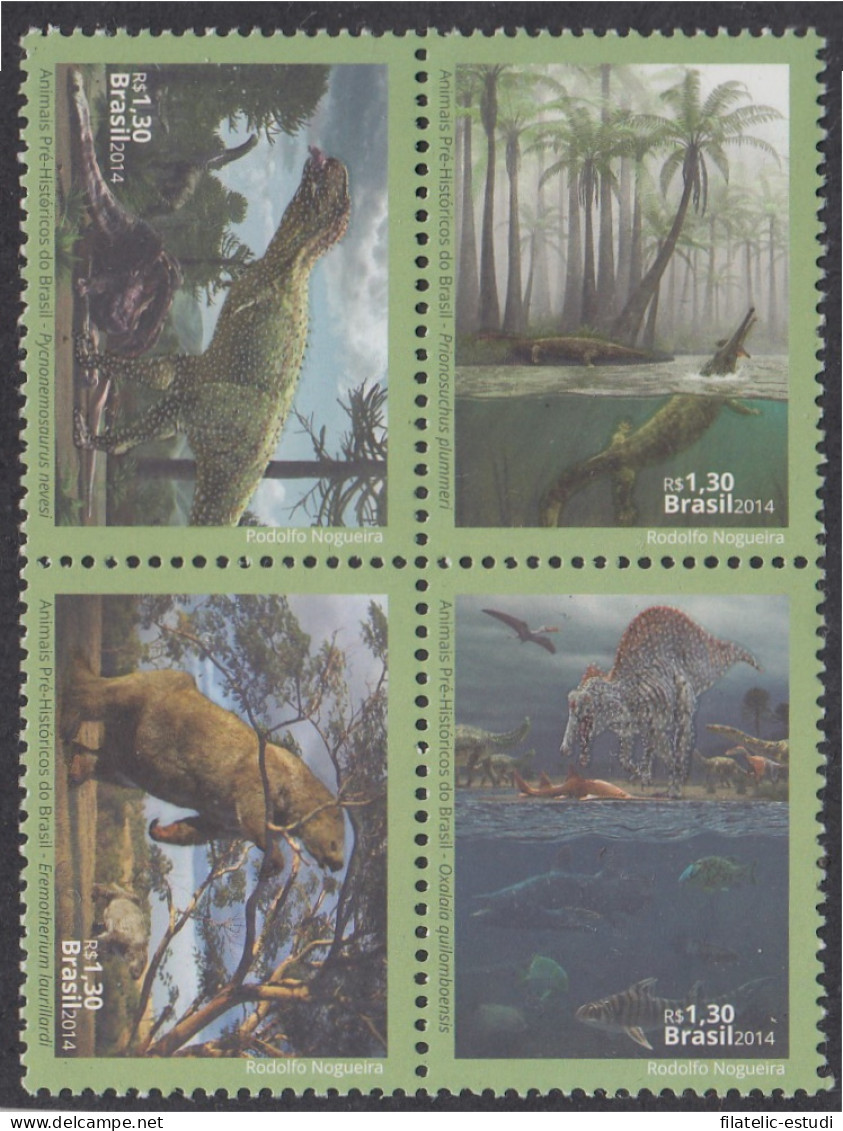 Brasil Brazil 3361/64 2014 Animales Prehistóricos De Brasil MNH - Other & Unclassified