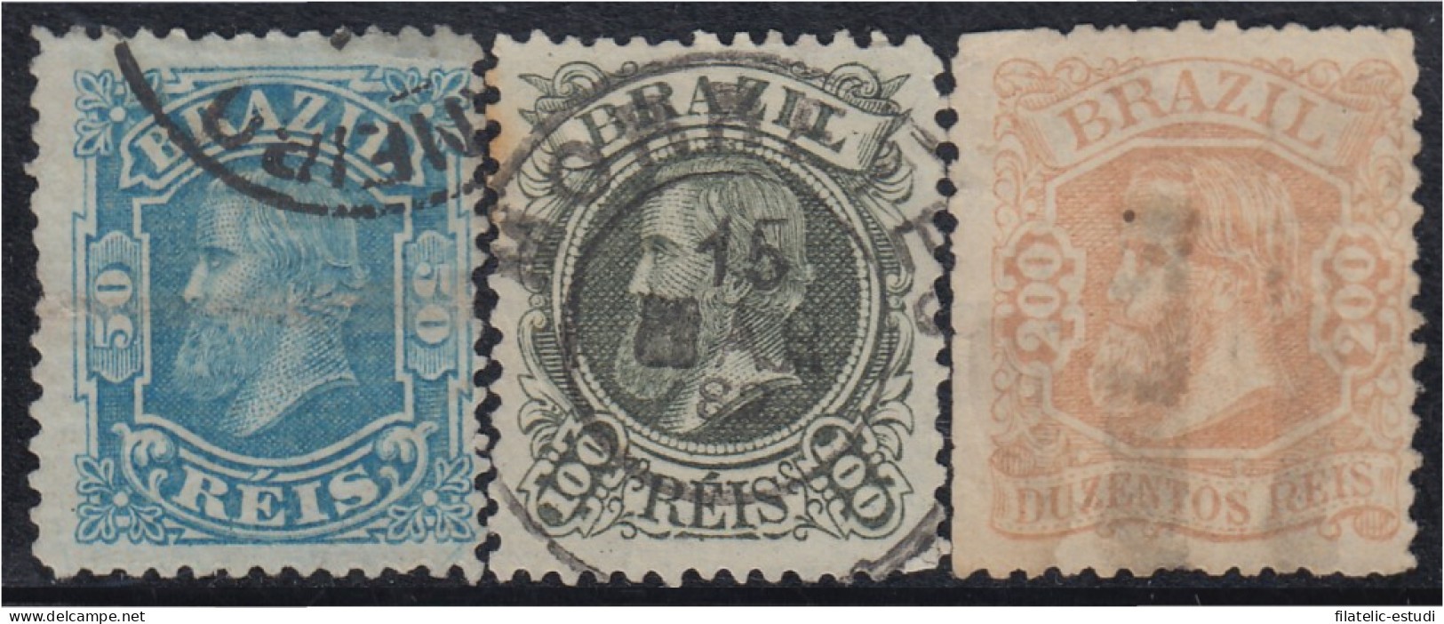 Brasil Brazil 48/50 1881 Emperador Pedro II Usados - Sonstige & Ohne Zuordnung