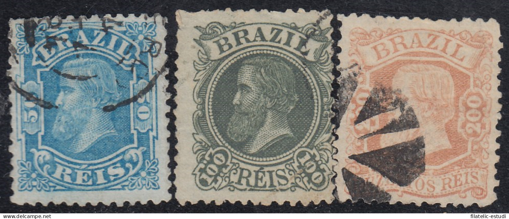 Brasil Brazil 48/50 1881 Emperador Pedro II Usados - Andere & Zonder Classificatie