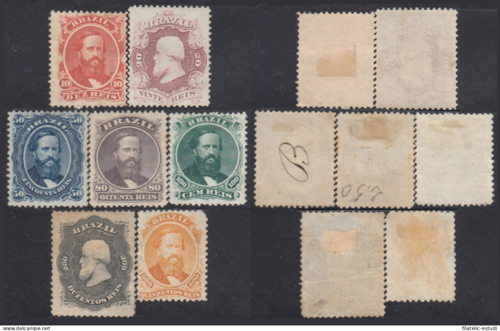 Brasil Brazil 23/29 1866 Emperador Pedro II MH - Andere & Zonder Classificatie