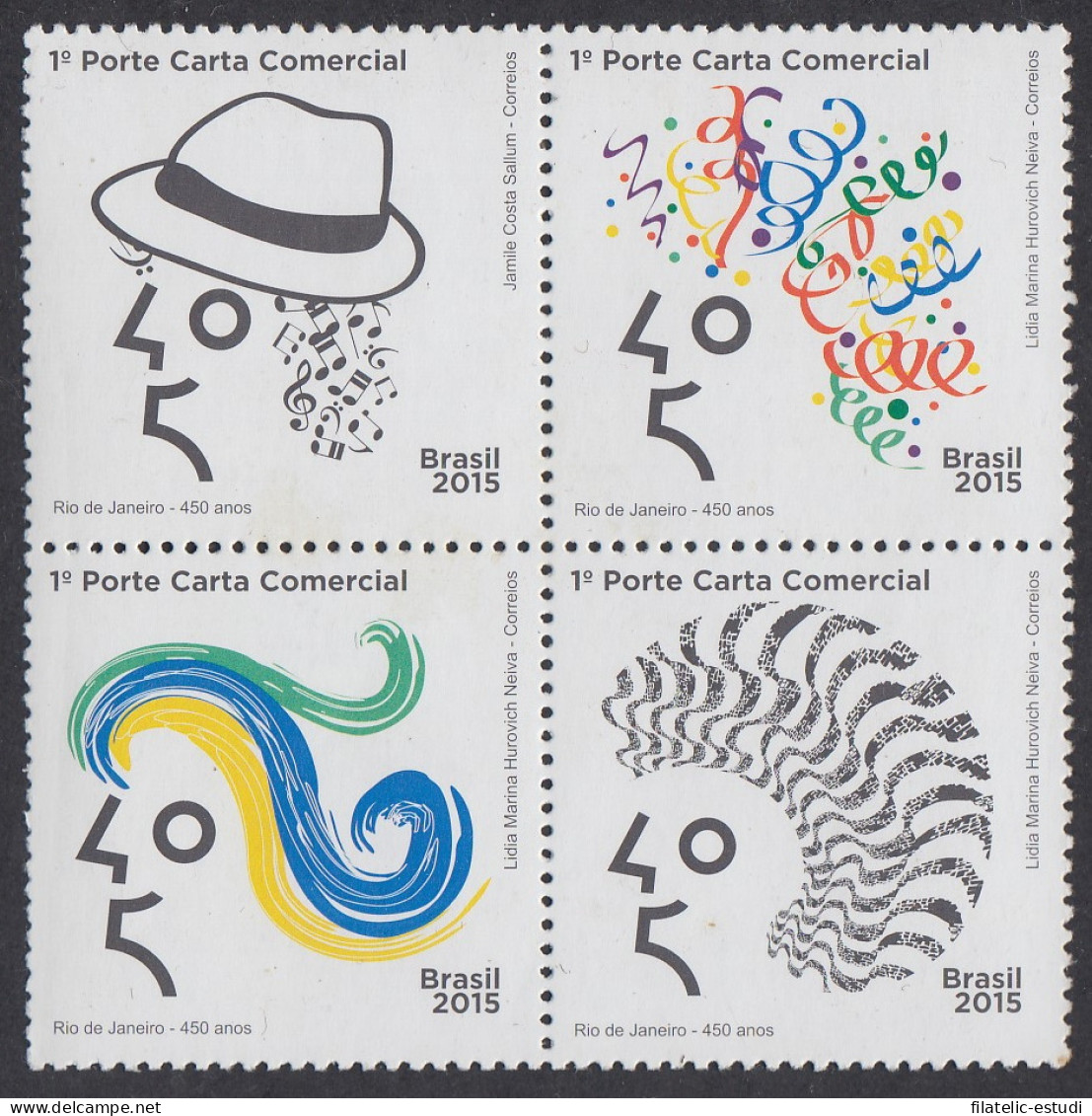 Brasil Brazil 3369/72 2015 450 Años Río De Janeiro MNH - Autres & Non Classés