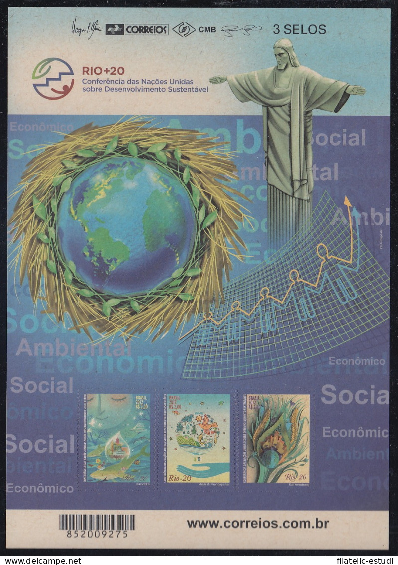 Brasil Brazil HB 154 2012 Conferencia De La ONU Sobre Desarrollo Sostenible MN - Andere & Zonder Classificatie