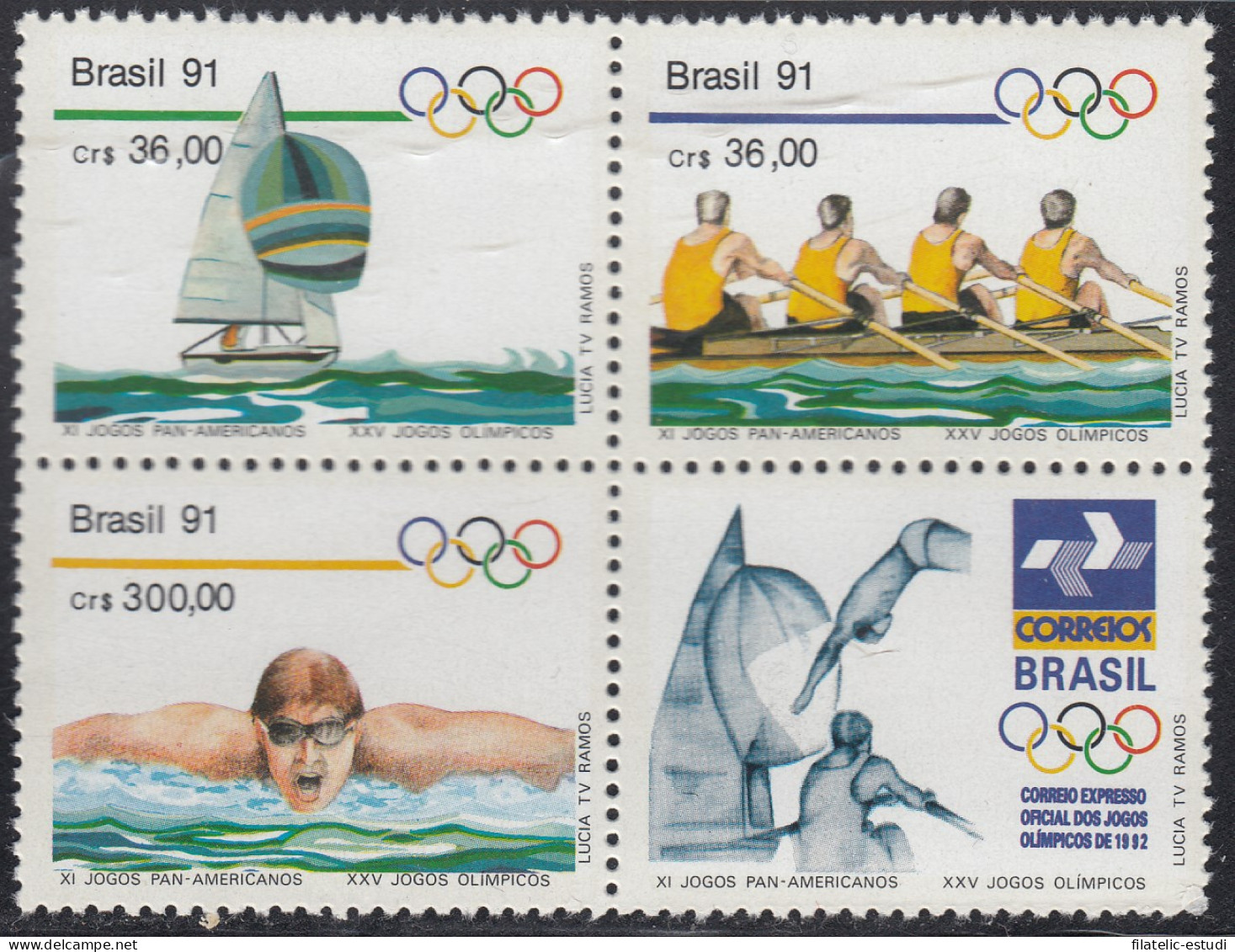 Brasil Brazil 2009/11 1991 Juegos Panamericanos Deportes Sport Vela, Remo.. MN - Other & Unclassified