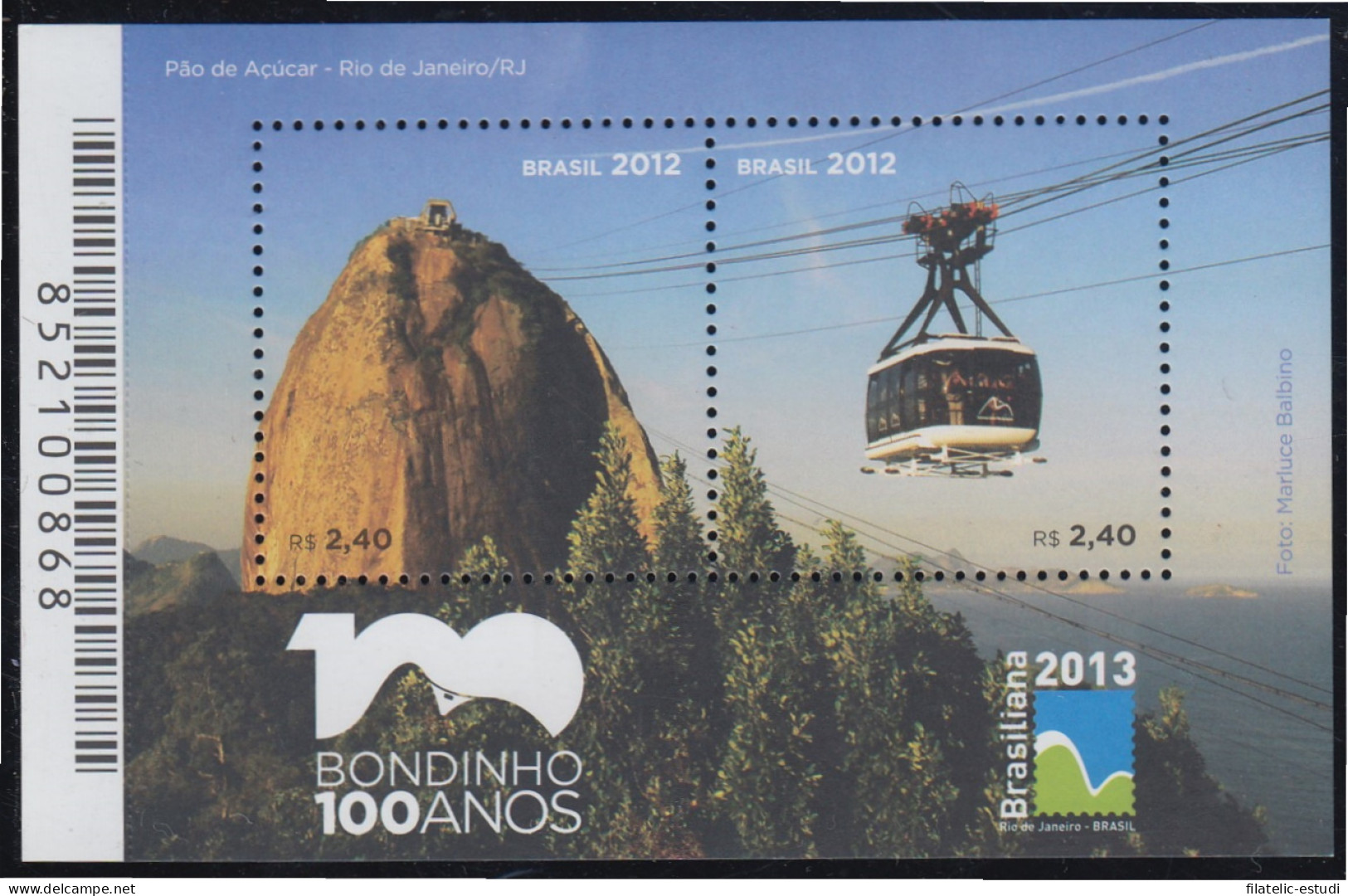 Brasil Brazil HB 156 2012 Pan De Azúcar Río De Janeiro MNH - Andere & Zonder Classificatie