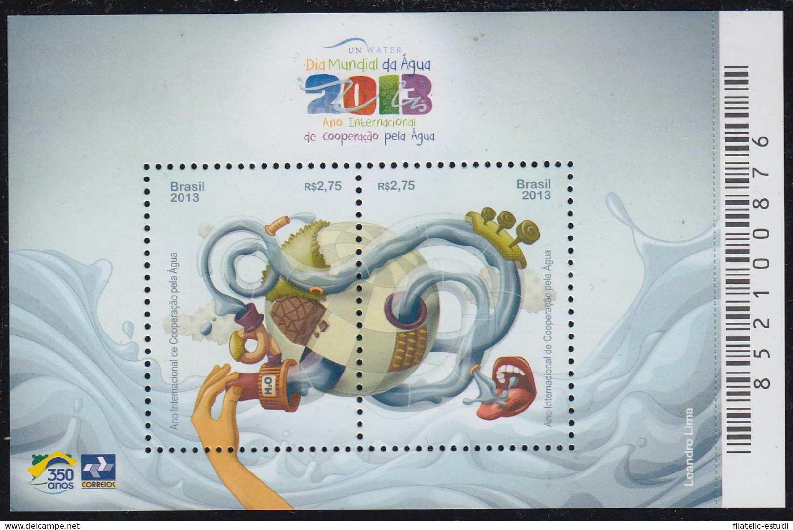 Brasil Brazil HB 157 2013 Día Mundial Del Agua MNH - Other & Unclassified