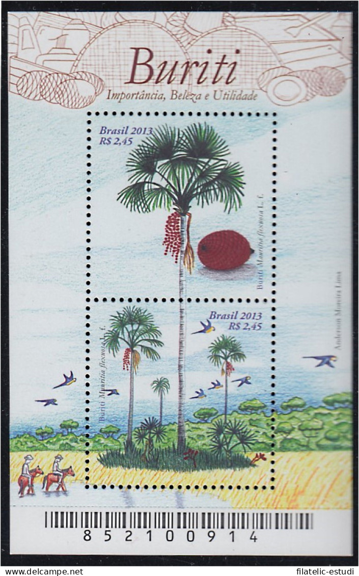 Brasil Brazil HB 162 2013 Buriti Importancia Belleza Y Utilidad MNH - Sonstige & Ohne Zuordnung