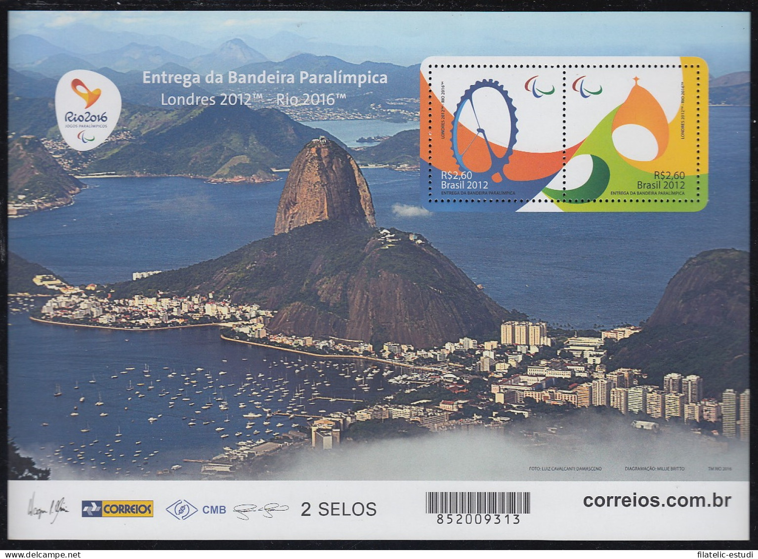Brasil Brazil HB 172 2016 Río De Janeiro Bandera Olímpica MNH - Andere & Zonder Classificatie