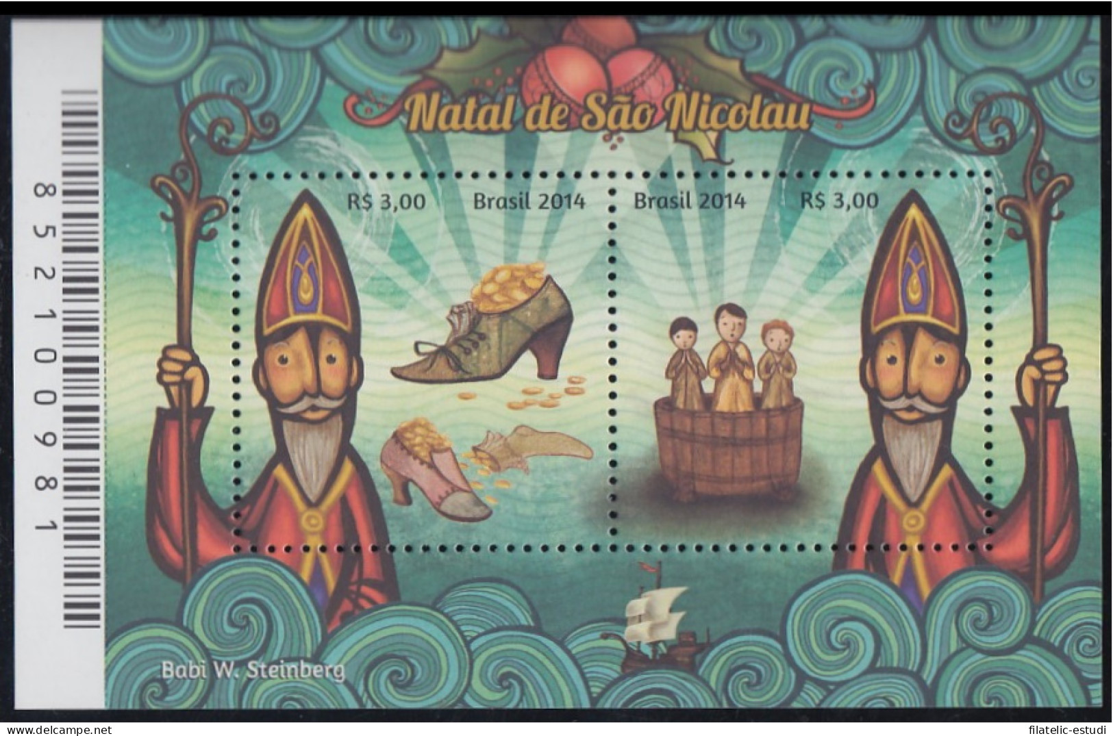 Brasil Brazil HB 164 2014 Navidad Chritsmas MNH - Autres & Non Classés