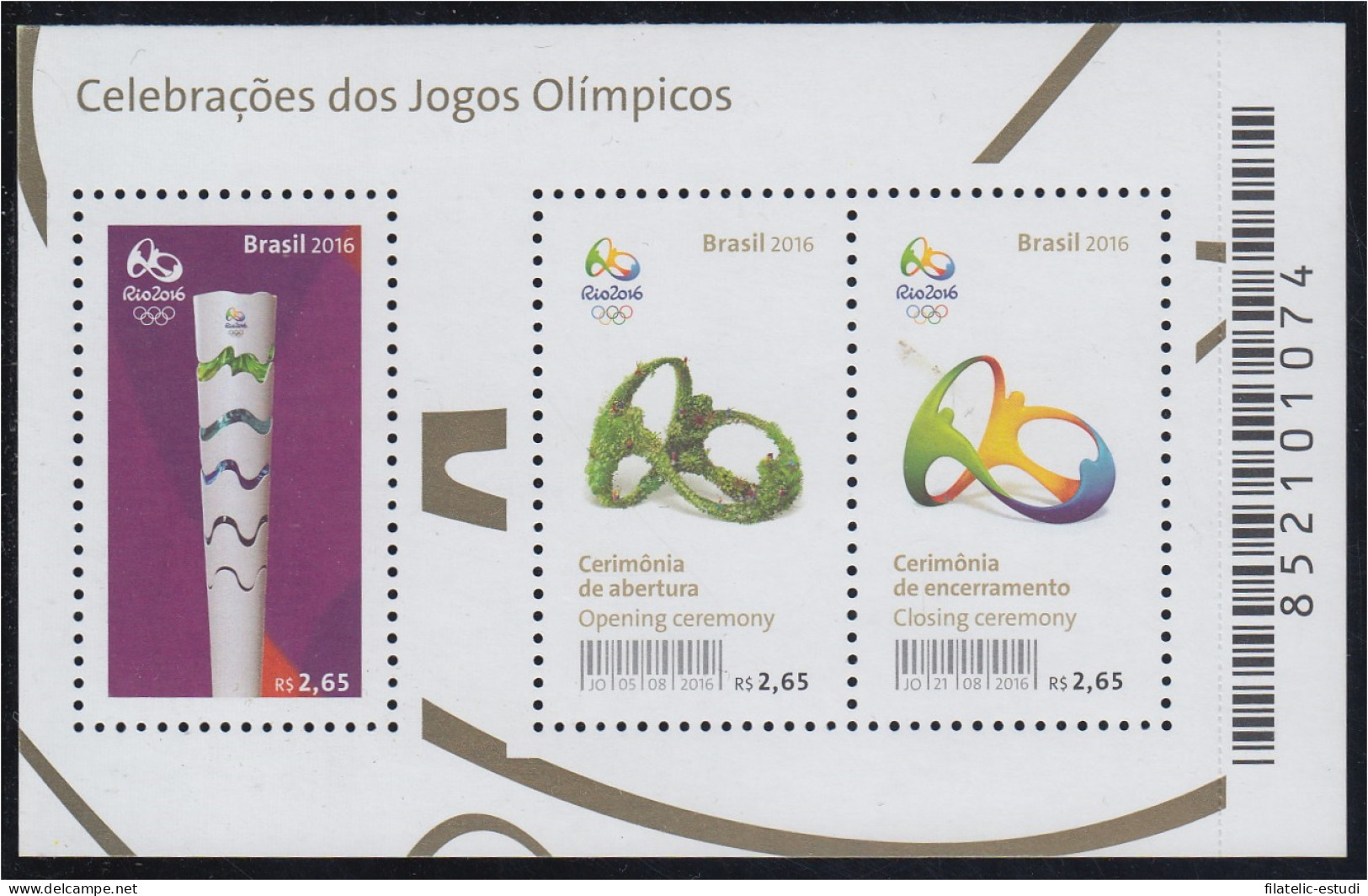 Brasil Brazil HB 176 2016 Río De Janeiro Juegos Olímpicos MNH - Sonstige & Ohne Zuordnung