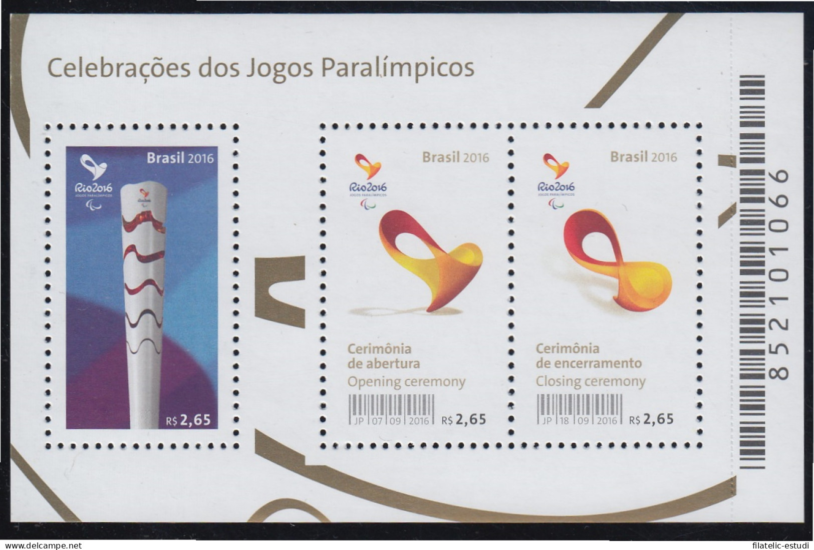 Brasil Brazil HB 177 2016 Río De Janeiro Juegos Olímpicos MNH - Autres & Non Classés