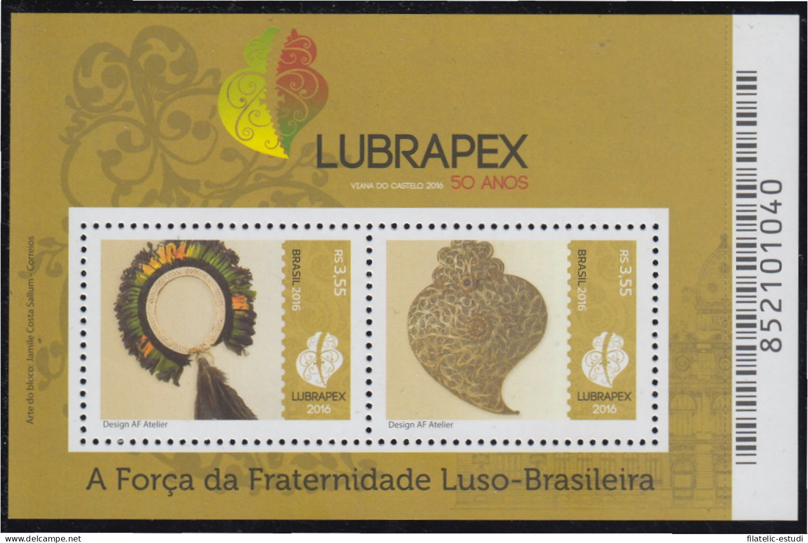 Brasil Brazil HB 170 2016 LUBRAPEX MNH - Sonstige & Ohne Zuordnung