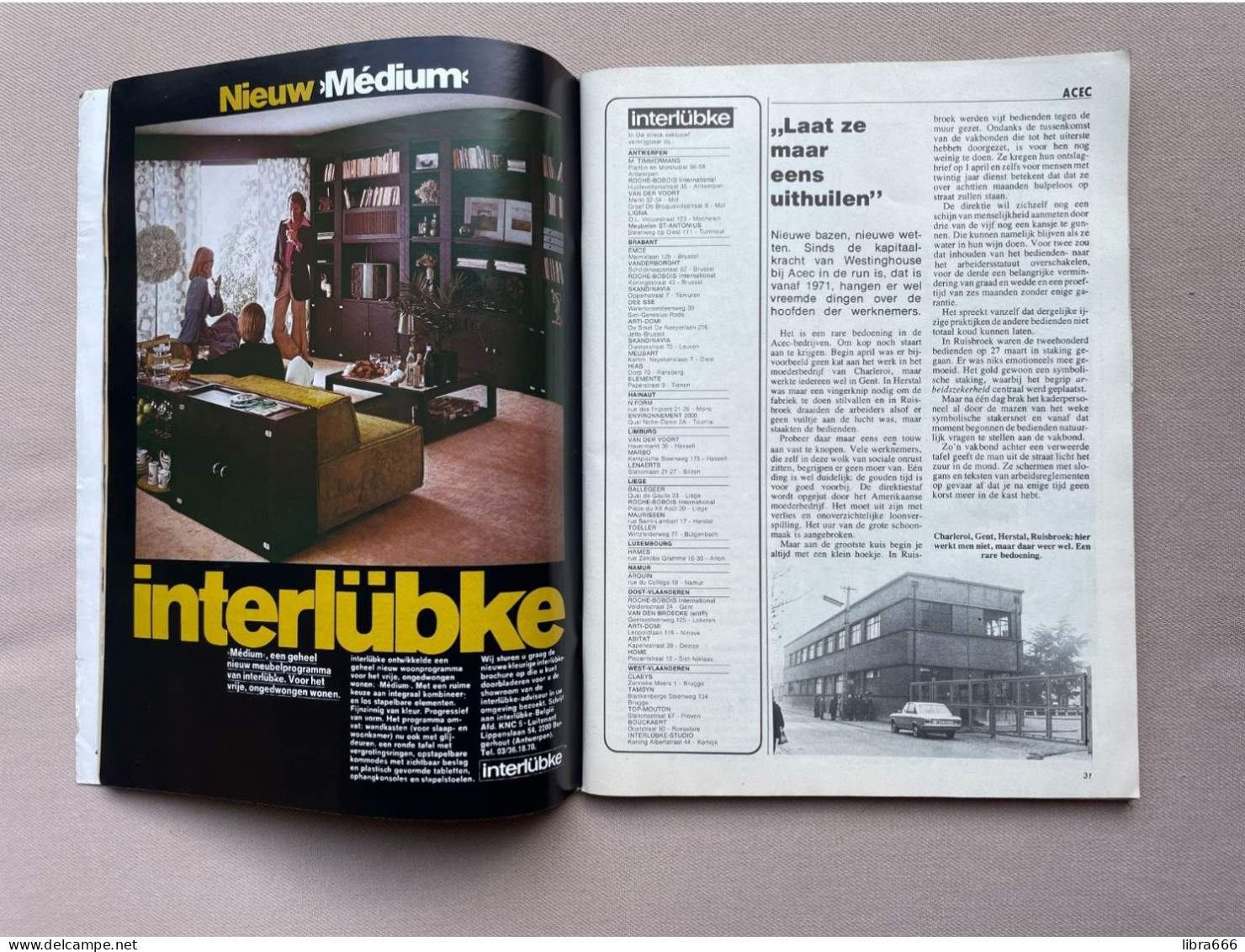 KNACK MAGAZINE Nr.15 1974 174 Pp 75 Jaar Voetbal In Brugge, De Erfenis Van Pompidou, Acec Staakt, Geeraerts In New Delhi - Allgemeine Literatur