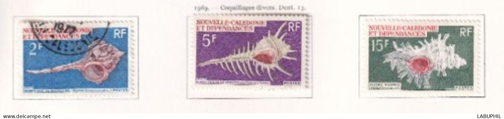 NOUVELLE CALEDONIE Dispersion D'une Collection Oblitéré Used  1969 Coquillages - Gebraucht