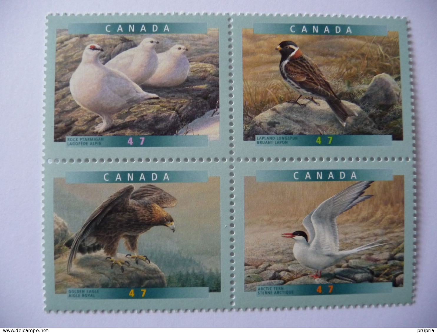 Canada  2001 N° Y&T  1840 à 1843, "  Faune Oiseaux "     4v   MNH - Neufs
