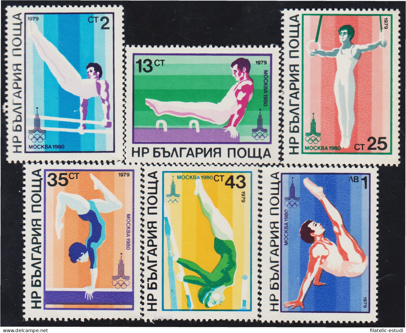 Bulgaria Bulgary 2458/63 1979 Juegos Olímpicos Moscú 1980 MNH - Otros & Sin Clasificación