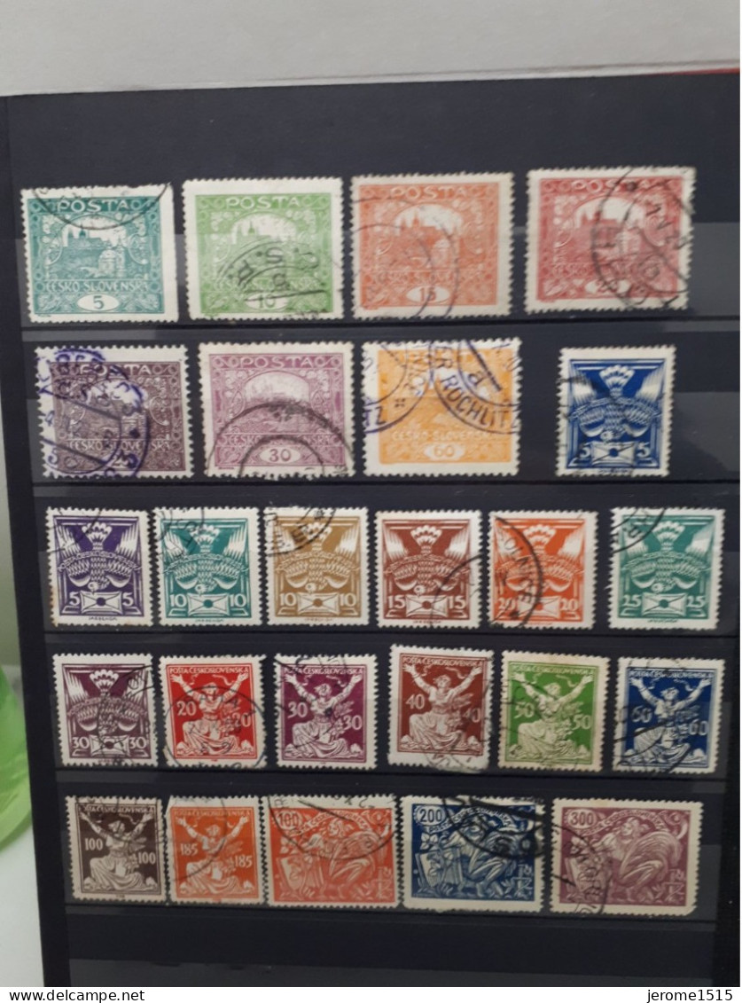 Timbres Tchécoslovaquie :  1919 - 1920 Yt N° 29, 31, 32, 36, 37, 38, 155, 156... & - Used Stamps